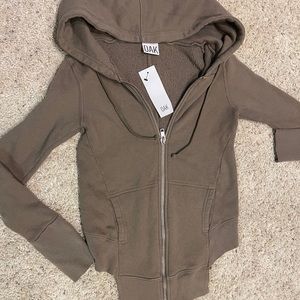 NWT OAK Zip Up Hoodie in Olive / Small